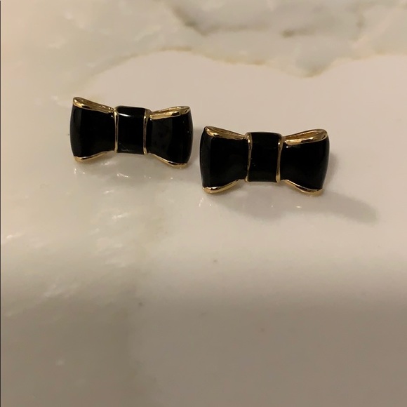 Kate Spade black bow earrings - Picture 1 of 2